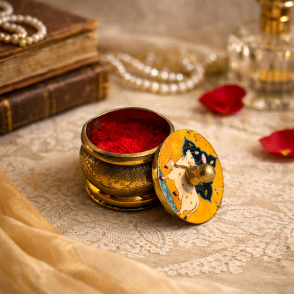 Traditional Brass Kumkum Dibbi