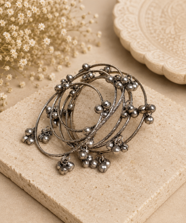 Classic Ghungroo Oxidised Bangles
