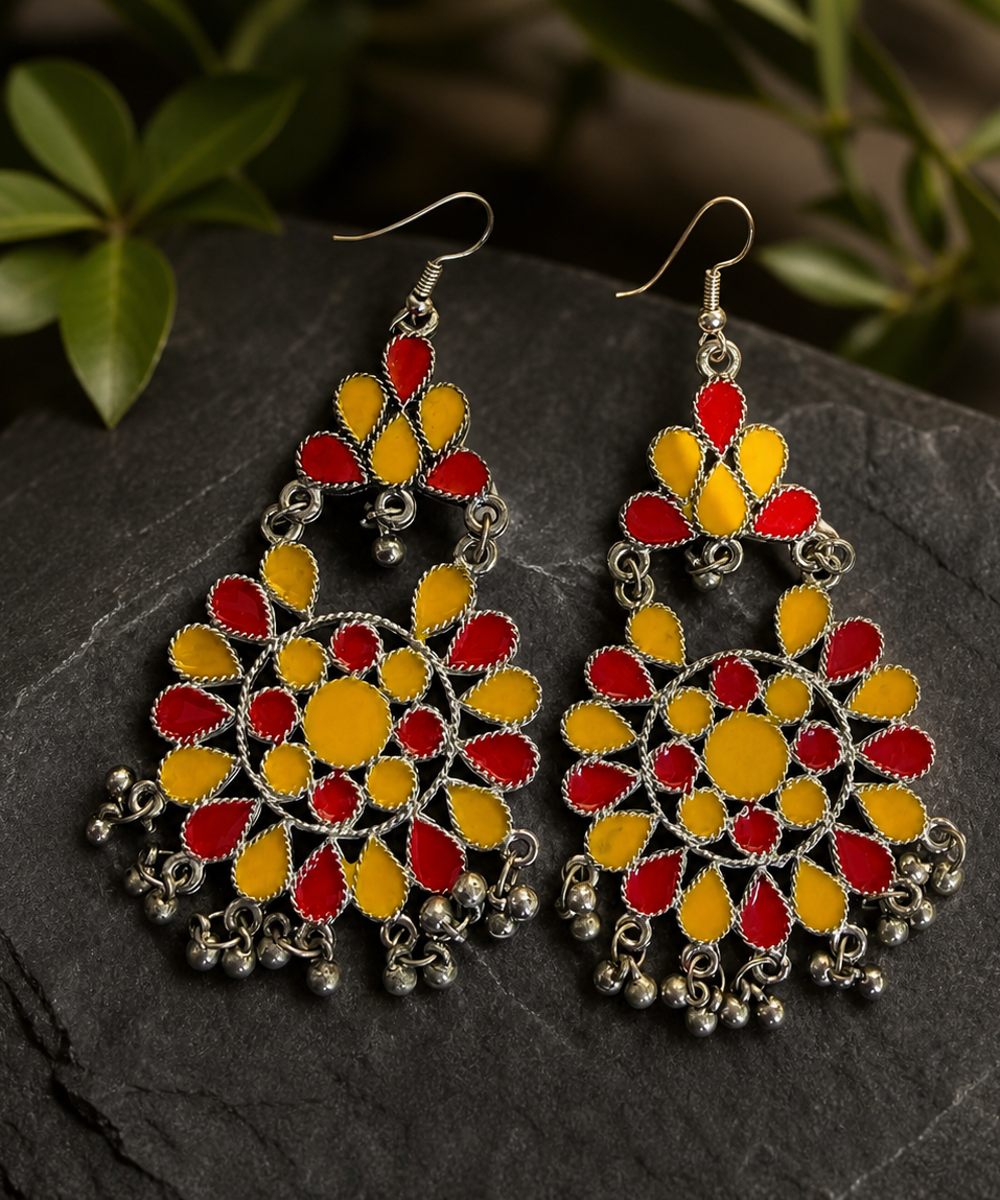 Red yellow phoolkari