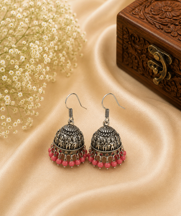 Rose Bloom Jhumkas