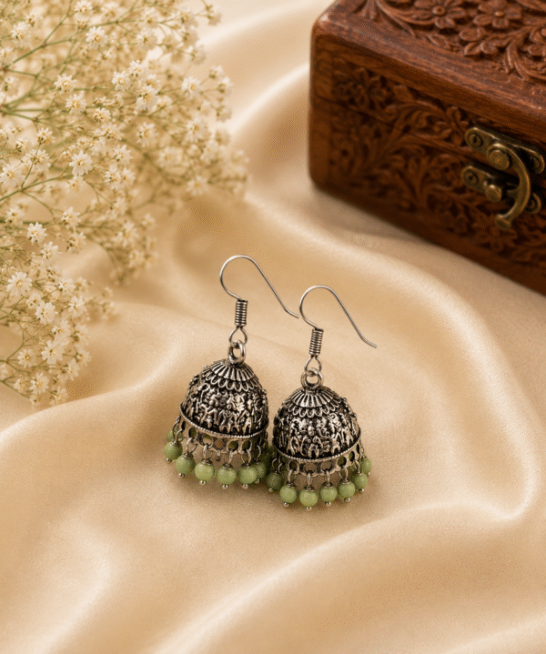 Pista Pearl Jhumkas