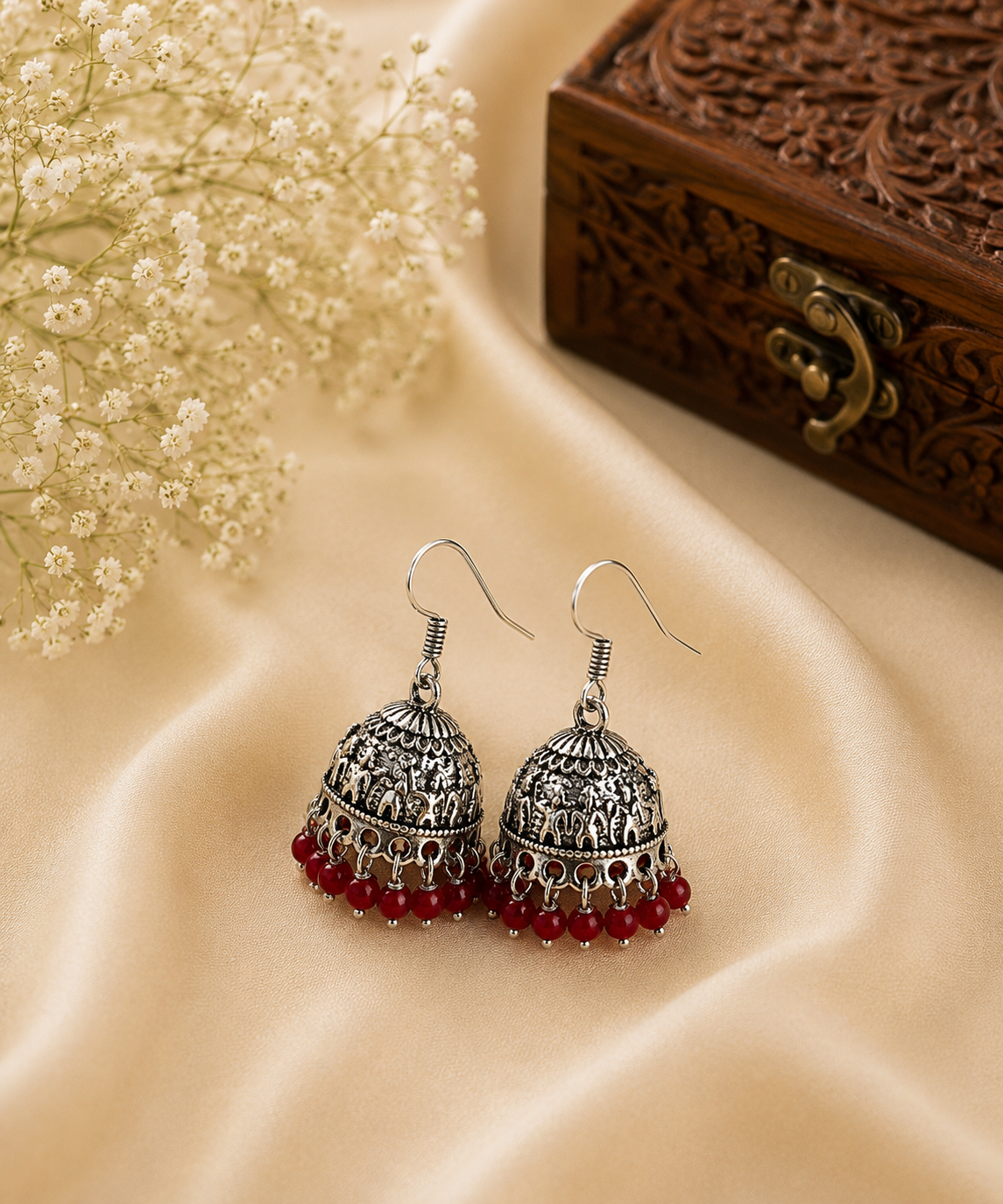 Ruby Heritage Jhumkas