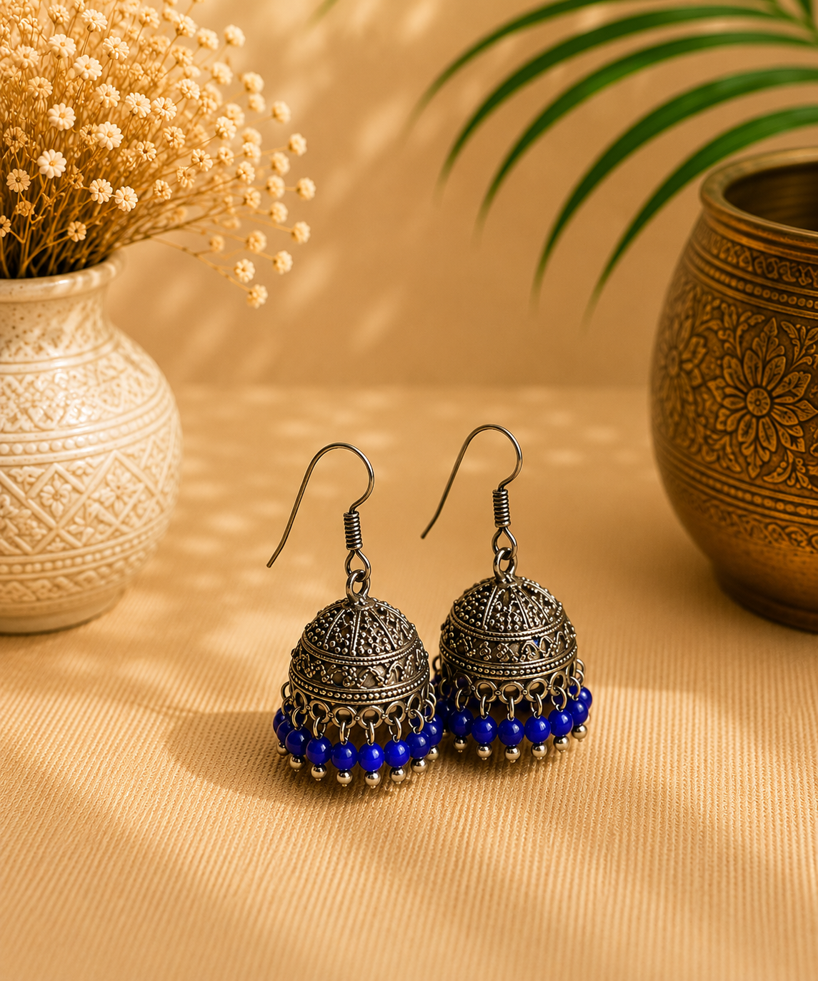 Neelam drop jhumkas