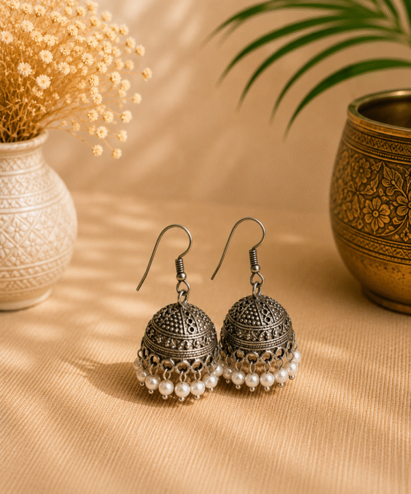 Pearl Dew Jhumkas