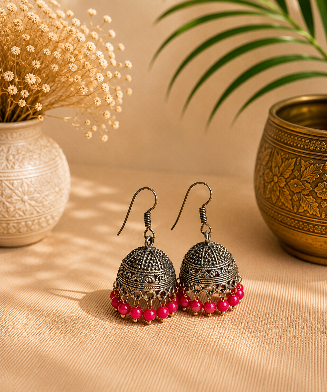 Rosebud Jhumkas