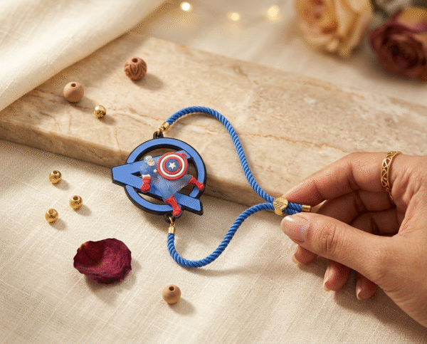 Avengers Logo Captain America Spinner Rakhi