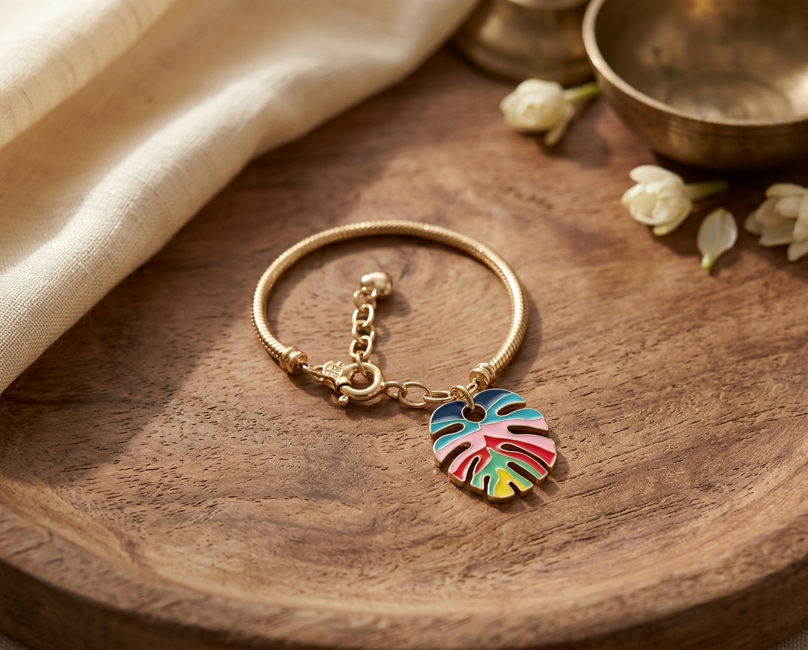 Multi Coloured Palm Whisper Rakhi Bracelet